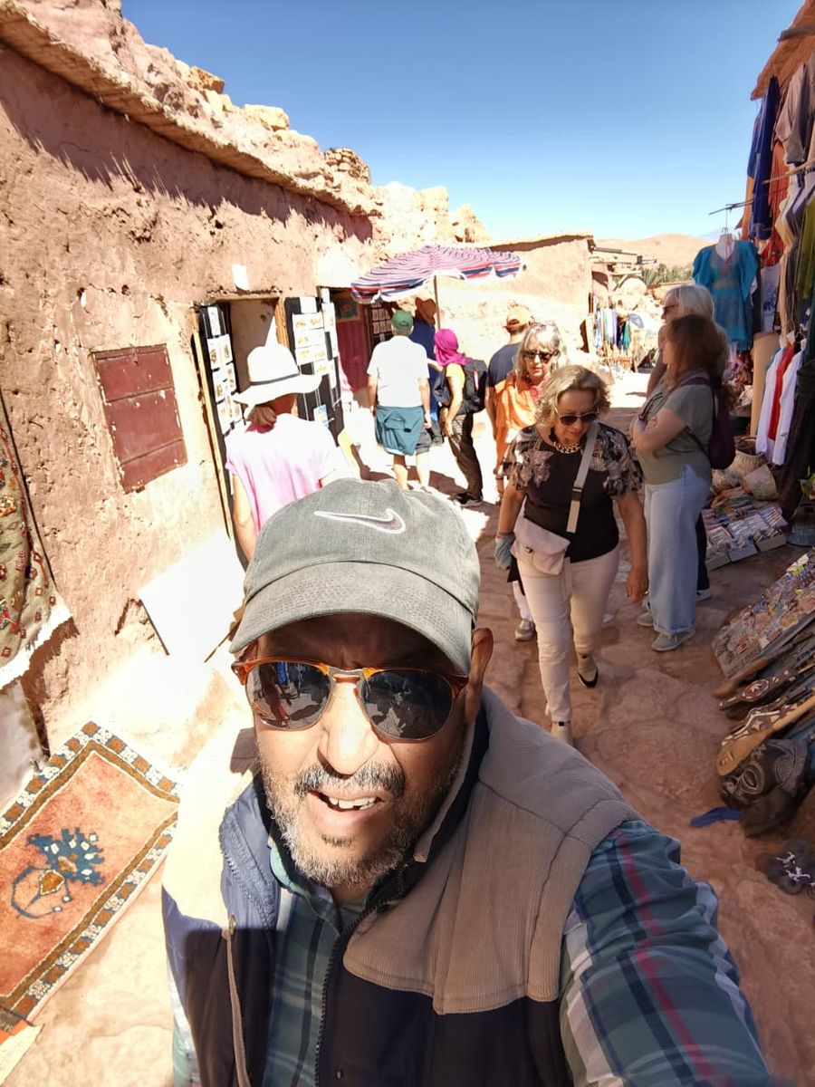 Our guide leading the way through the souk of Ait Benhaddou
