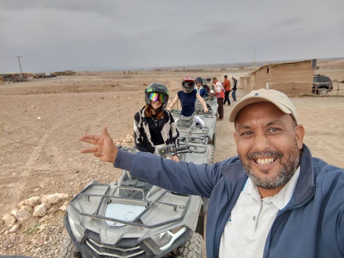 Quad biking adventure in the Agafay desert