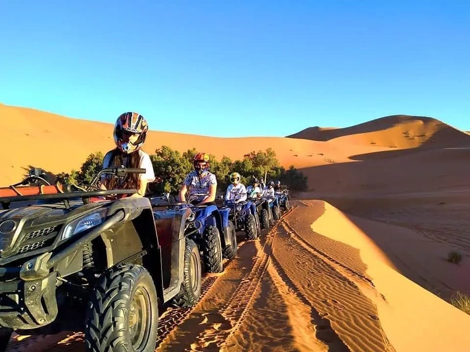 Quad biking over the dunes of Erg Chebbi